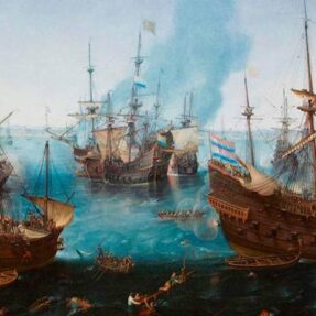 ВОДА В ЖИЗНИ НИДЕРЛАНДОВ. КОРНЕЛИС КЛАС ВАН ВИРИНГЕН. МОРСКОЕ СРАЖЕНИЕ ПРИ ГИБРАЛТАРЕ